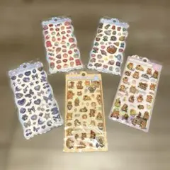 シール 立体 ぷっくり 可愛い シール 3D 5枚セット5種類