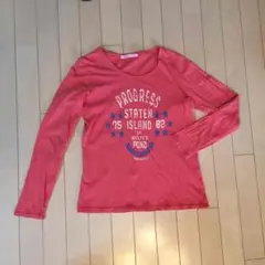 ASRABBIT 長袖Ｔシャツ 赤 プリントのサムネイル