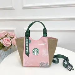 海外スターバックススタバ ハンドトートバック スタバ STARBUCKSピンク