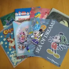 【中古品】東京ディズニリゾート他 ディズニークリアファイル8枚セット