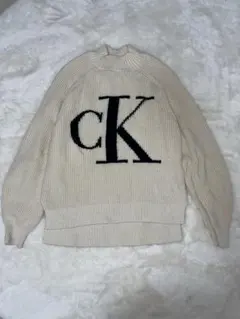 Calvin Klein ロゴニット セーター アイボリー
