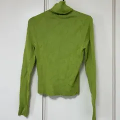 【美品】ZARAグリーン タートルネック セーター