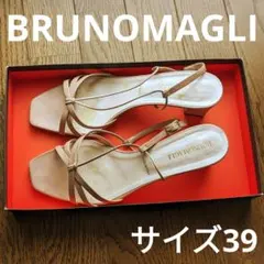 BRUNOMAGLI スモーキーピンクレザーサンダル サイズ39のサムネイル