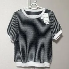 タグ付き新品未使用品　Blistorm ブリストーム　かぎ針ボーダーTシャツ