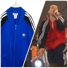 峯田和伸着用‼️ 90s adidas ATPタイプ ジャージ 青黒 US.M