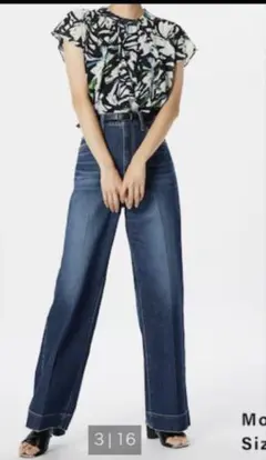 プラステ　ハイライズワイドジーンズ