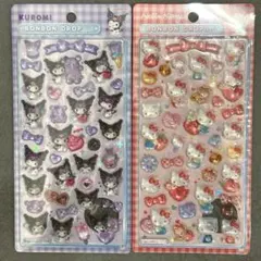 ⭐️新品⭐️サンリオ　ボンボンドロップシール　クロミちゃん　キティちゃん　2枚セット