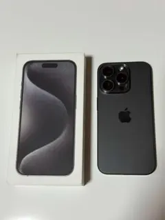 【美品】iPhone 15pro 256GBブラックチタニウムSIMフリー