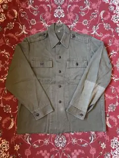 ユーロミリタリー？　シャツジャケット　オリーブグリーン