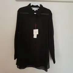 ユニクロ イネスコラボ ブラック コットンシアーシャツ XL