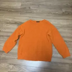 KNITPIA オレンジ リブ編み ニットセーター