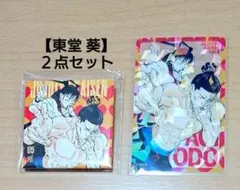 【呪術廻戦】応募者全サ　ホロクリアカード＆スクエアカバー缶バッジ　東堂葵