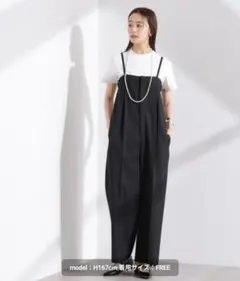 NANOuniverse　新品ベアオールインワン　ブラックフリーサイズ