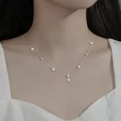 シルバー 花モチーフ ネックレス