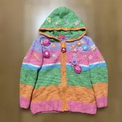 mezzo piano メゾピアノ 平成女児 カーディガン フラワー 120