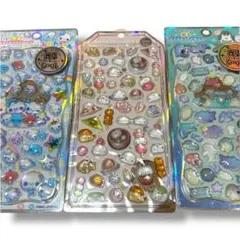 正規品ꕥボンボンドロップシール ジュエルプチドロップシール 3枚 ぷくぷくあわわ