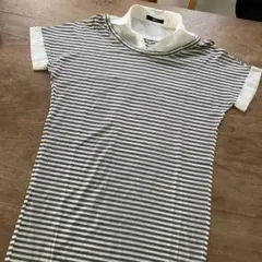コムサ　COMME CA 半袖　ボーダー　5号　小さいサイズ　麻のサムネイル