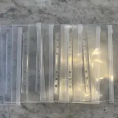 セリア　6リング用ジッパー付リフィル　8枚セット