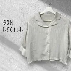 BONLECILL ボンルシール　五分袖　ショート丈　ブラウス　トップス