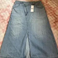 GU ブルー デニムスカート XL