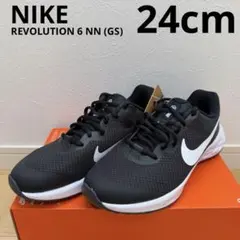 NIKEナイキ　レボリューション6NN キッズ　スニーカー　靴　黒　24cm新品