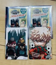 ヒロアカ 原画展 マグネットステッカー 爆豪勝己 緑谷出久 死柄木弔