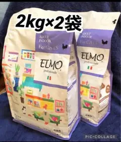 ELMO 成猫用ドライフード 2Kg×2袋③