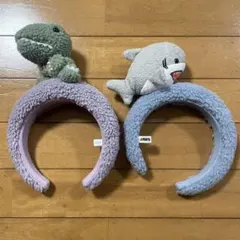 恐竜・サメぬいぐるみカチューシャ　ボアカチューシャ　JAWS ジュラシックパーク