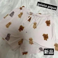 新品 ジェラートピケ トイプードル柄ショートパンツ ピンク