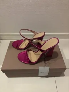 【未使用】ジャンヴィットロッシ パンプス イエロー ラバー 36 スリングバック 未使用】ジャンヴィットロッシ パンプス イエロー ラバー 36 スリング