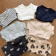 H&M ベビーロンパース　半袖　長袖　7点まとめ売り　60cm 70cm