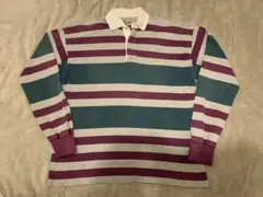 90s Robert Stock ラガーシャツ 太ボーダー 緑白 Lヴィンテージ - メルカリ