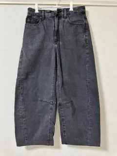 GU バレルレッグジーンズ丈短め 低身長向け