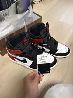 Nike Air Jordan 1 Retro high OG つま黒 タグ付き