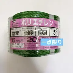 未開封❣️ ユタカメイク ポリエチレンロープ 6mm×20m 万能パック グリーン