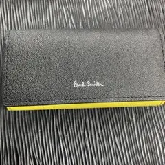 Paul Smith レザーキーケース ブラック/イエロー