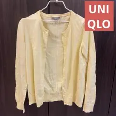 【ユニクロ】UVカットスーピマコットンクルーネックカーディガン　羽織り　M