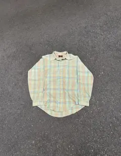 ポルトガル製 patagoniaチェックシャツ L ベージュxブルー パタゴニア ポルトガル製 patagoniaチェックシャツ L ベージュxブルー パタゴニア