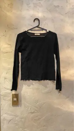 【earth music & ecology】長袖ブラウス　ブラック