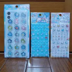 新品 正規品 ぷくぷくあわわちゃん おはじきシール ドロップブロックシール 3点