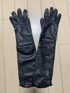 ロペ　レザー ロンググローブ 革手袋 フォーマル 黒