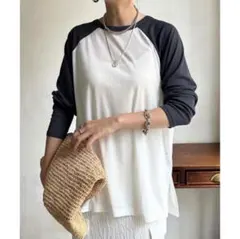 DouDou ラグランシアーロングTシャツのサムネイル