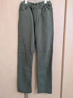 GU ジーユー　キッズ　長ズボン　ズボン　パンツ　カーキ　140