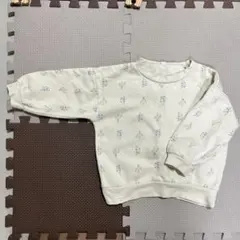 花柄アイボリートレーナー サイズ100