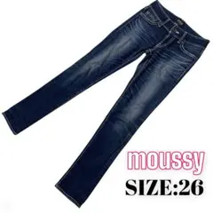 ⭐️A1091⭐️ moussy ♥ ホワイトステッチ パウダー スリム デニム