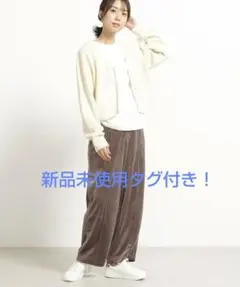 新品★未使用　ファウンドグッド　 クロップドニット　カーディガン　L　アイボリー