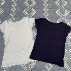 アンダーシャツ 2枚セット ストライプと無地