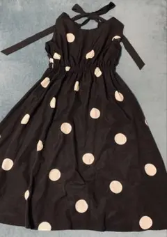 水玉 ロングワンピース