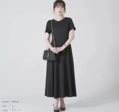overE 自然にくびれるエンボスTシャツフレアワンピース - メルカリ