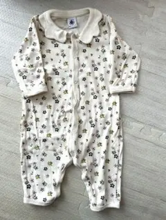 プチバトー　花柄ロンパース